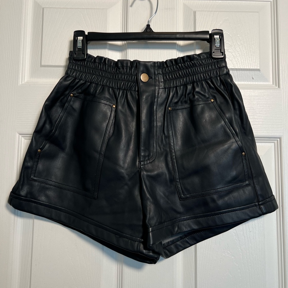 NWT Forever 21 Faux Leather High-Waist Shorts